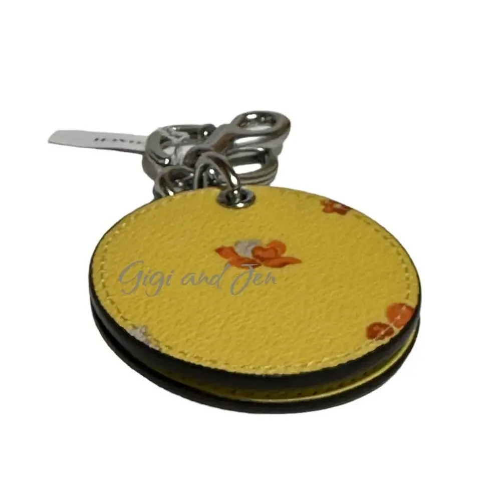 Coach Mirror Bag Charm With Mystical Floral Print